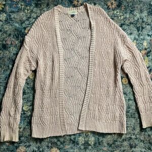 Universal Thread Women's Textured Knit Cardigan - Cream